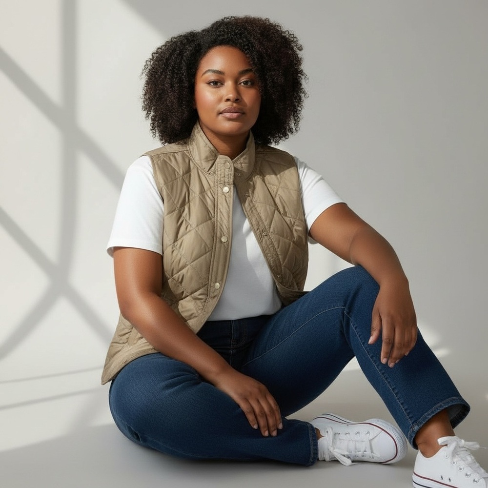Maurices/Plus Size All Adventure Vest/Khaki/Size: 1X